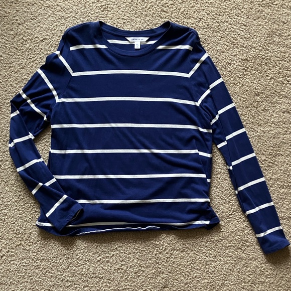 Two Popsugar Striped Long Sleeve T-shirts Size XL - Picture 2 of 11